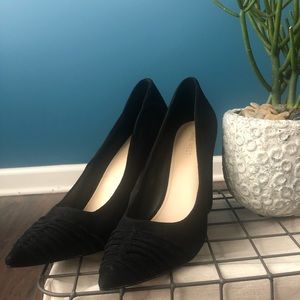 Nine West black suede heels. NWOT